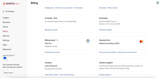 Asana Advanced Plan (50 Seats) — Up to 70% OFF