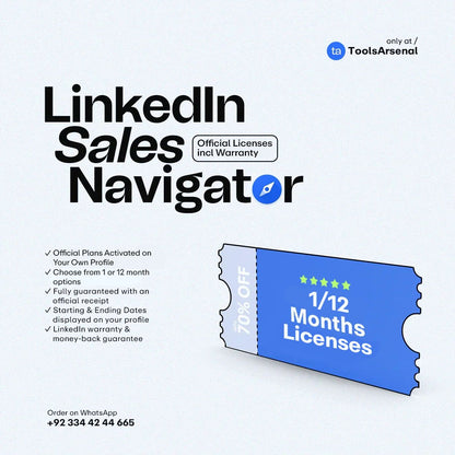Linkedin Sales Navigator | Coupons and Email Invite | 1/3/6/12 Months Plans