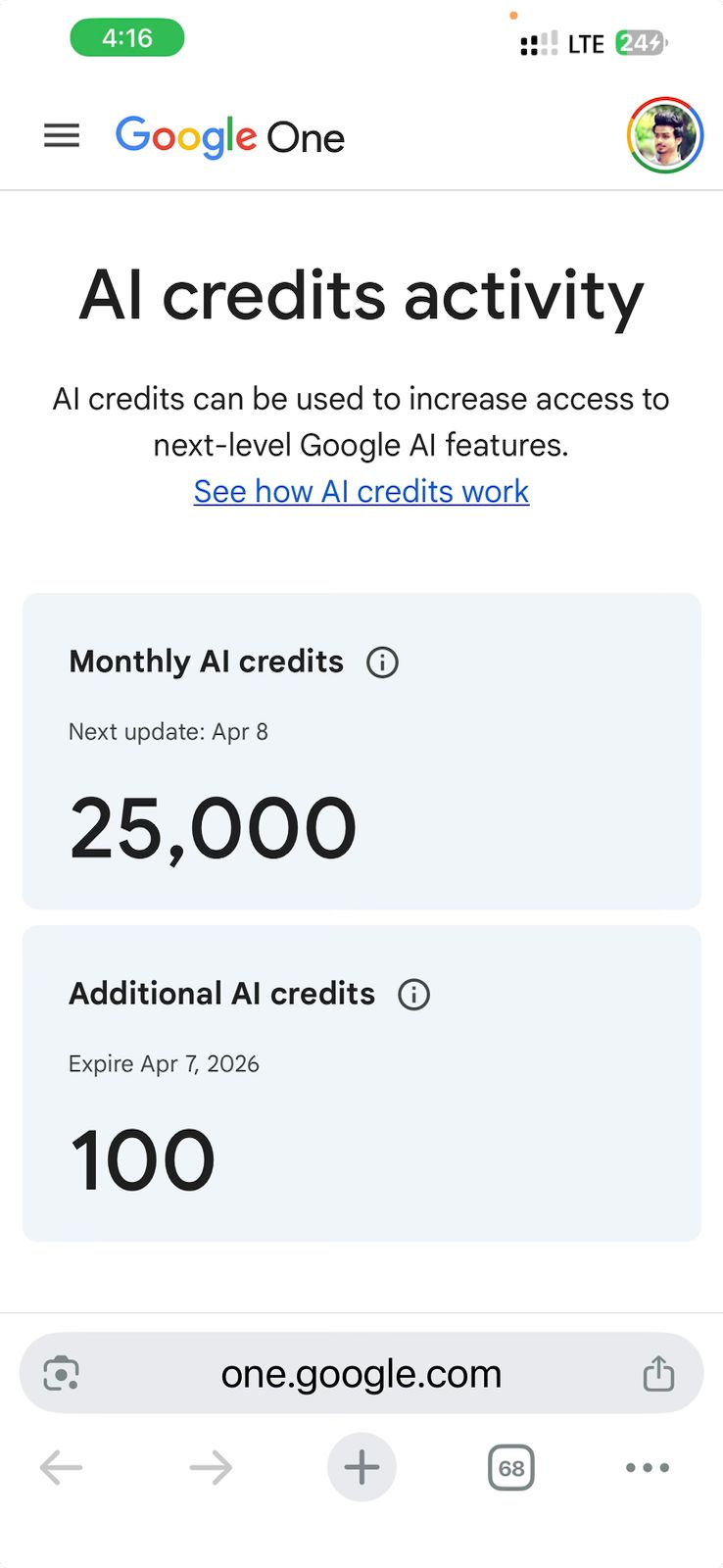 Google AI Ultra VEO3 and Antigravity Access - 25000 Credits
