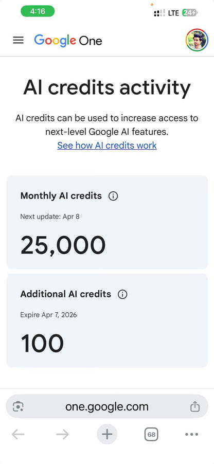 Google AI Ultra VEO3 and Antigravity Access - 25000 Credits
